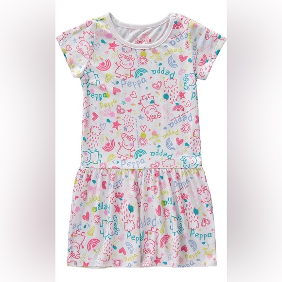 Peppa pig toddler short sleeve t-shirt dress 2 pack - Picture 2 of 4